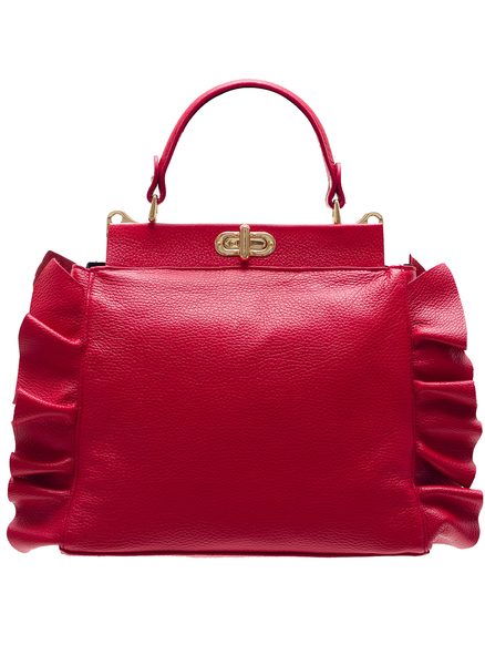 Real leather handbag Glamorous by GLAM - Red -