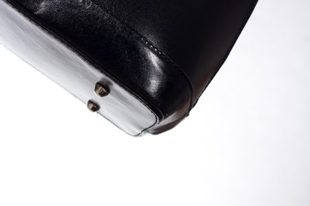 GbyG kožená kabelka čierna kufríková tvar -