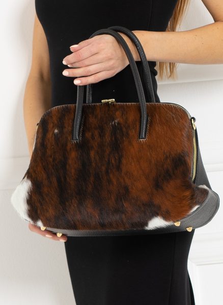 Real leather handbag Glamorous by GLAM - Brown -