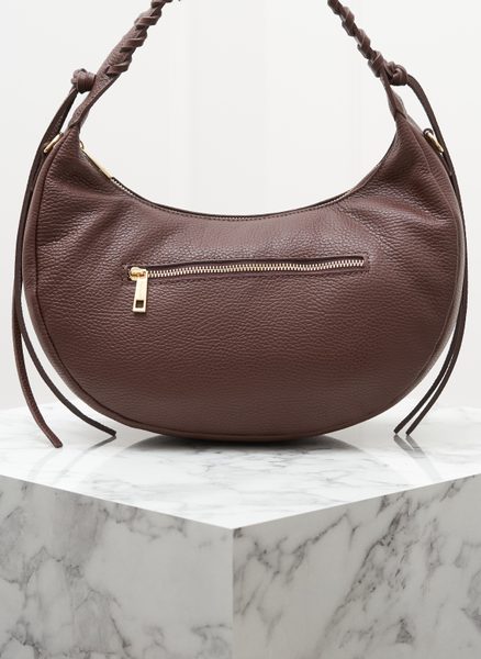 Real leather shoulder bag Glamorous by GLAM - Brown -
