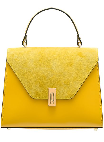 Real leather handbag Glamorous by GLAM - Yellow -