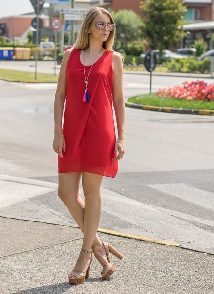 Letnia sukienka Glamorous by Glam - czerwony -