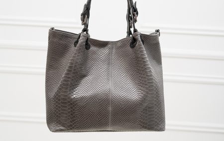 Real leather handbag Glamorous by GLAM - Grey -