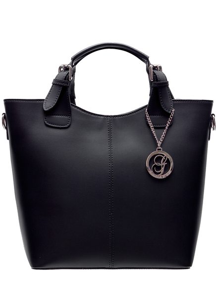 Bolso de cuero de mano para mujer Glamorous by GLAM - Negro -