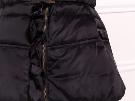 Damska kurtka zimowa z prawdziwym lisem Glamorous by GLAM - czarny -