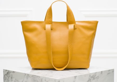 Real leather shoulder bag Glamorous by GLAM - Yellow -