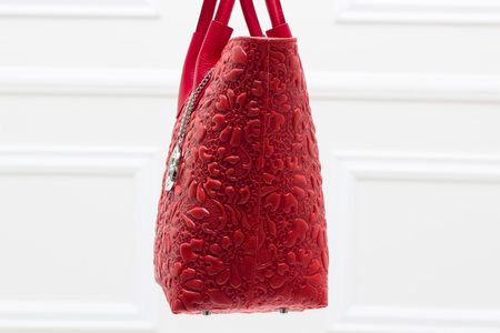 Real leather handbag Glamorous by GLAM - Red -