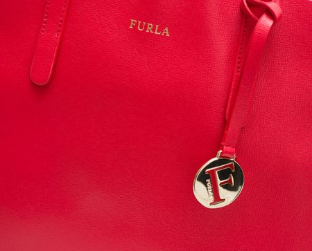 Real leather shoulder bag Furla - Red -