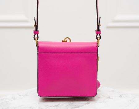 Real leather crossbody bag Guess Luxe - Pink -