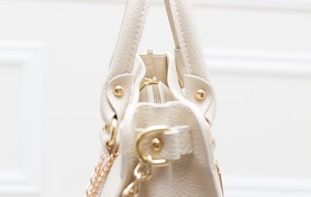 Bolso de cuero de mano para mujer Glamorous by GLAM - Beige -