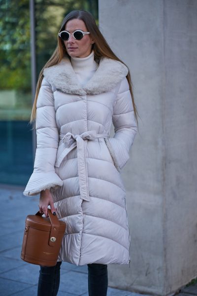 Női téli kabát Due Linee - Bézs -