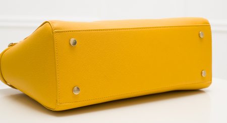 Bolso de cuero de mano para mujer Tru Trussardi - Amarillo -