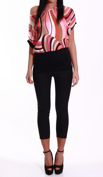 Tunika pruhy růžová -