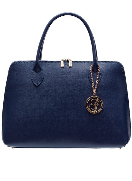 Real leather handbag Glamorous by GLAM - Dark blue -