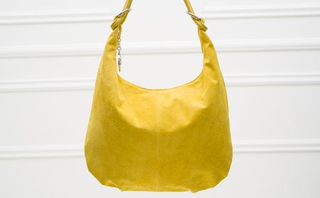 Real leather shoulder bag Glamorous by GLAM - Yellow -