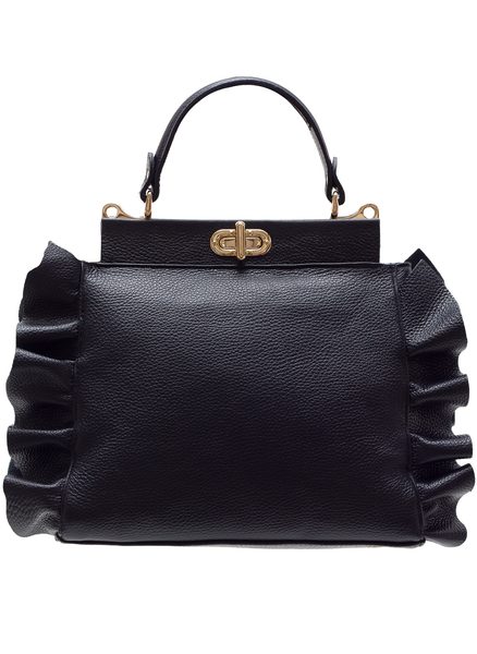 Real leather handbag Glamorous by GLAM - Black -