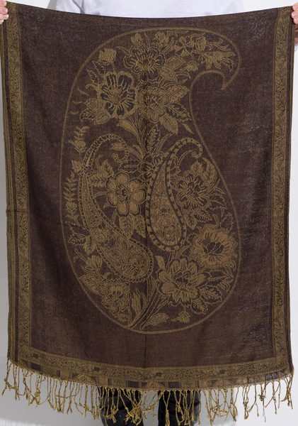 Women's scarf Due Linee - Brown -