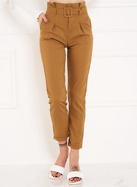 Women's trousers - Beige -