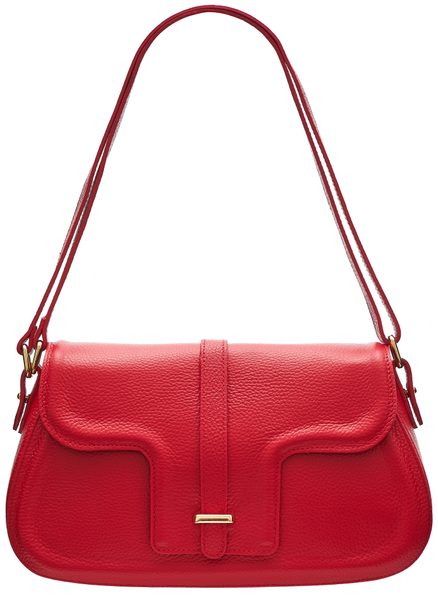 Real leather shoulder bag Glamorous by GLAM - Red -