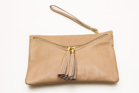 Real leather clutch Glamorous by GLAM - Brown -