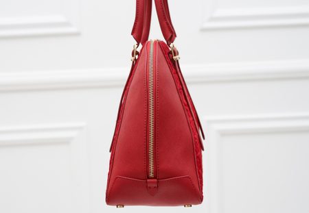 Bolso de cuero de mano para mujer Guess Luxe - Rojo -