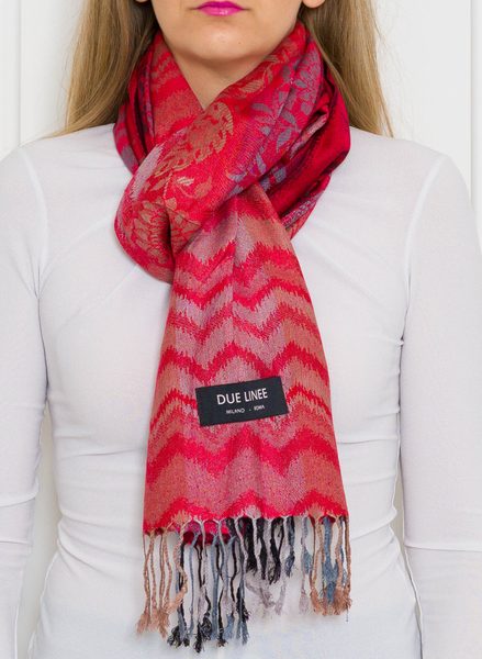 Women's scarf Due Linee - Red -