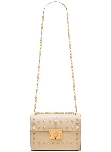 Bolso de cuero crossbody para mujer Glamorous by GLAM - Beige -