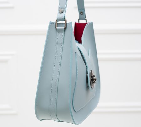 Real leather shoulder bag Glamorous by GLAM - Blue -