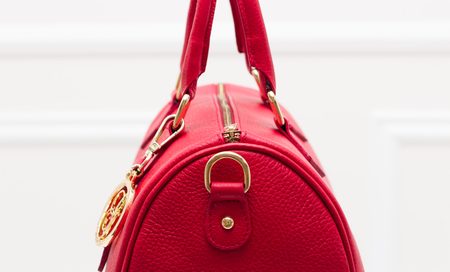 Real leather handbag Glamorous by GLAM - Red -