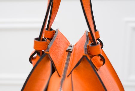 Real leather shoulder bag Glamorous by GLAM - Orange -