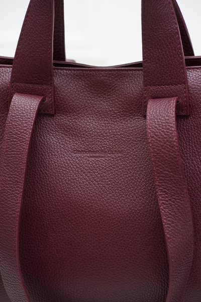 Real leather shoulder bag Glamorous by GLAM - Wine -