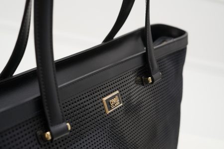 Cavalli class kabelka perforovaná čierna -