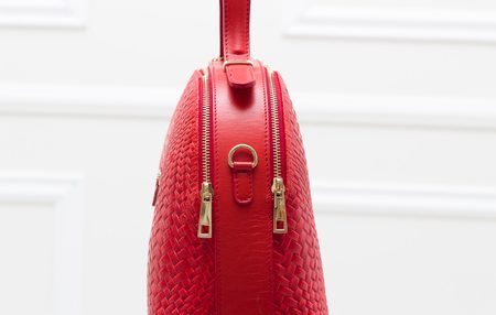 Real leather handbag Glamorous by GLAM - Red -