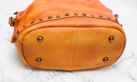 Bolso de cuero de mano para mujer Glamorous by GLAM Santa Croce - Marrón -