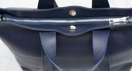 Real leather shoulder bag Glamorous by GLAM - Dark blue -