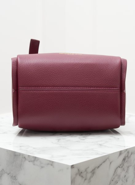 Dámská kožená kabelka do ruky vínová -
