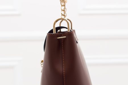 Dámský elegantní batoh i kabelka - hnědá -