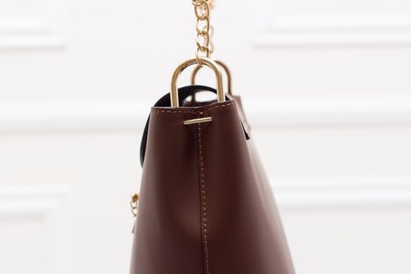 Women's real leather backpack Glamorous by GLAM - Brown -