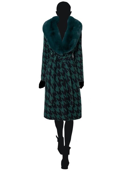 Dámský zimní kabát pepito smaragdový -