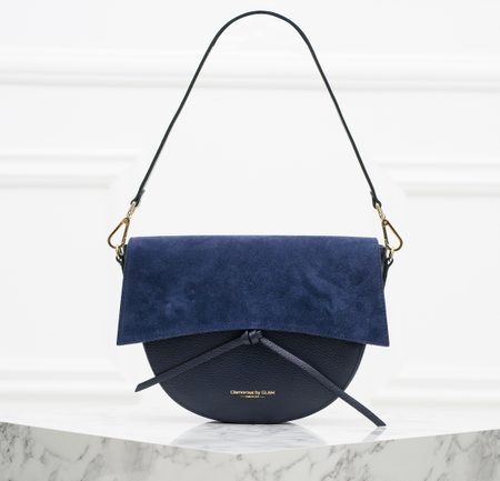 Real leather shoulder bag Glamorous by GLAM - Dark blue -