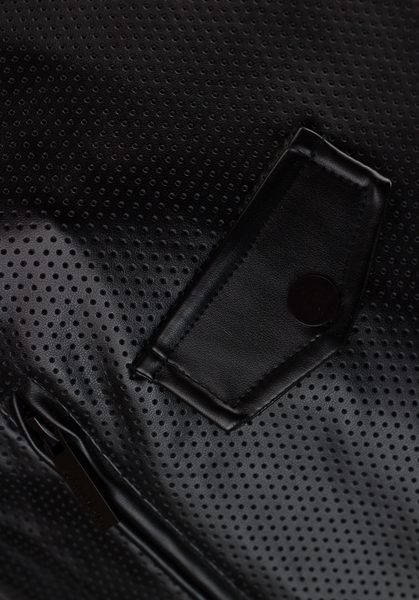 Dámská koženková bunda se zipy - černá -