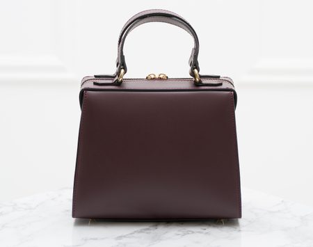 Real leather handbag Glamorous by GLAM - Wine -