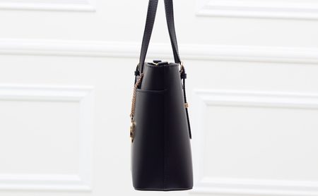 Bolso de cuero de mano para mujer Glamorous by GLAM - Negro -