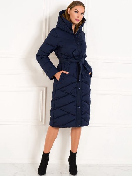 Dámská modrá bunda prošívaná bi-col -