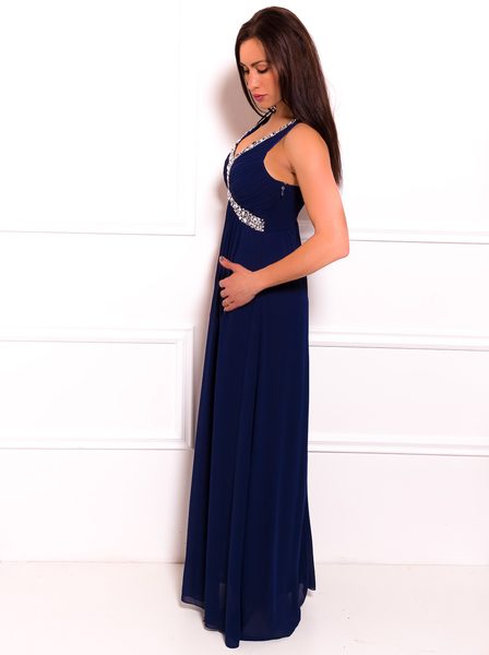 Maxi dress Due Linee - Dark blue -