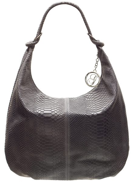 Real leather shoulder bag Glamorous by GLAM - Grey -