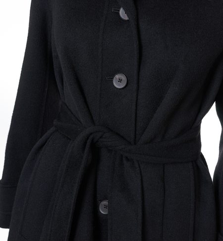 Calvin Klein černý flaušový kabát -