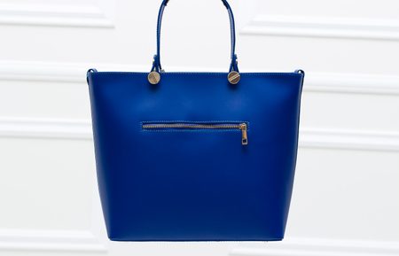 Real leather handbag Glamorous by GLAM - Blue -