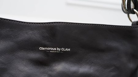 Bolso de hombro de cuero para mujer Glamorous by GLAM Santa Croce - Negro -