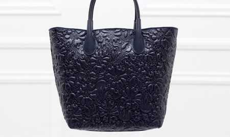 Real leather handbag Glamorous by GLAM - Dark blue -